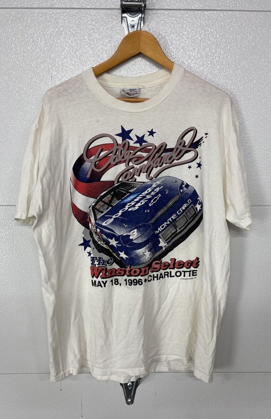 Vintage Dale Earnhardt Nascar Racing Tee All Over Print Graphic T-Shirt XL